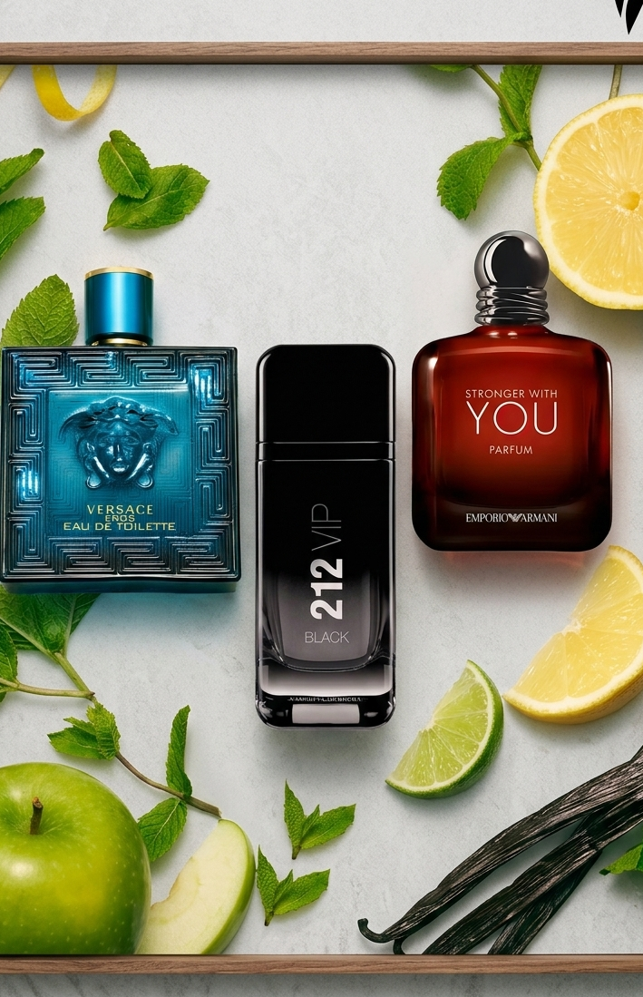YouStronger, 212 vip black, Eros Versace